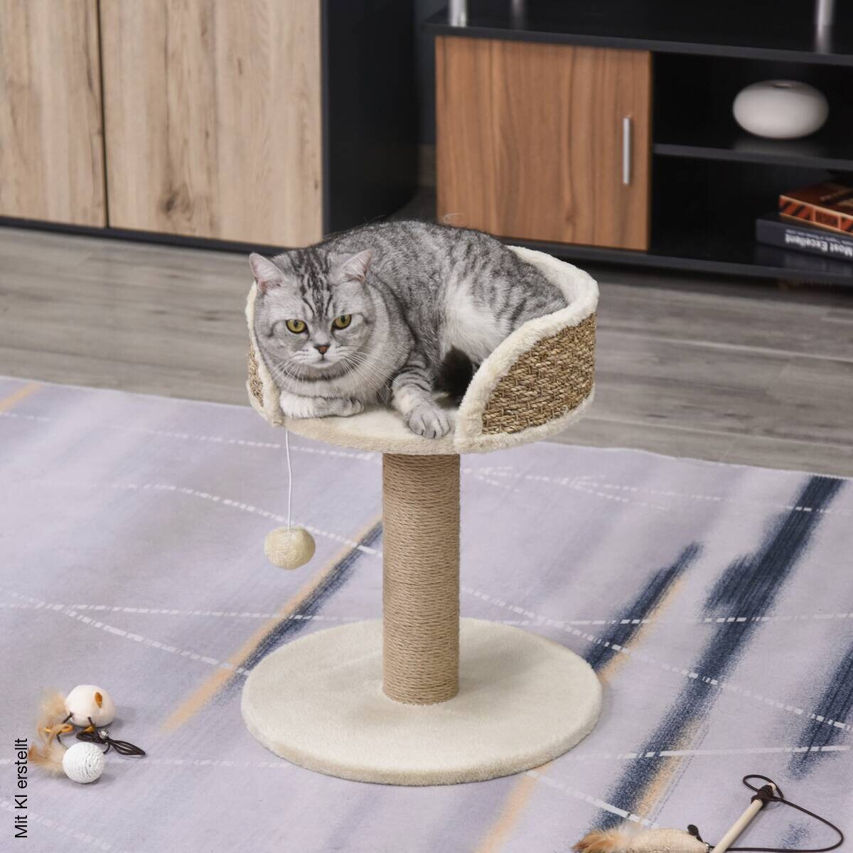 PawHut Kratzbaum kaffee Polyester B/H/L: ca. 40x49x40 cm
