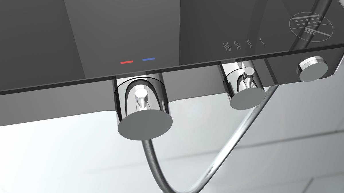 Schütte Überkopf-Brauseset mit Thermostatarmatur OCEAN Chrom B/H/T: ca. 43,8x84,8x10,8 cm