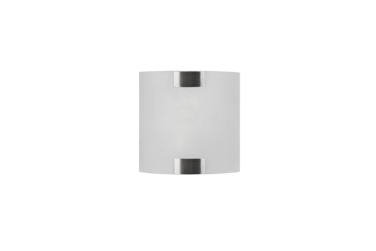 TRIO Wandleuchte 212700107 Pura nickel matt Metall B/H/T: ca. 20x20x7 cm E27 1 Brennstellen