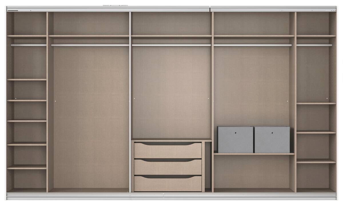 Kleiderschrank Kulmbach Alpinweiß B/H/T: ca. 360x210x62 cm