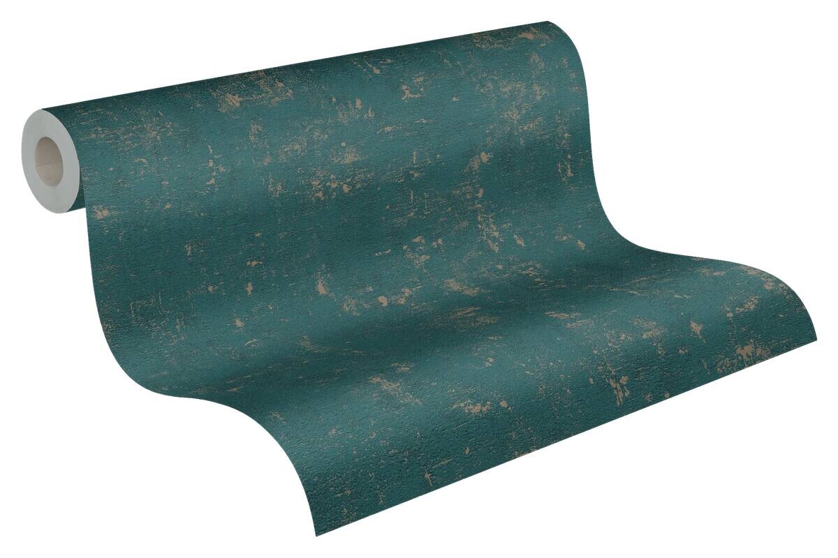 A.S.Creation Vliestapete gold petrol B/H/D: ca. 53x1005x8 cm
