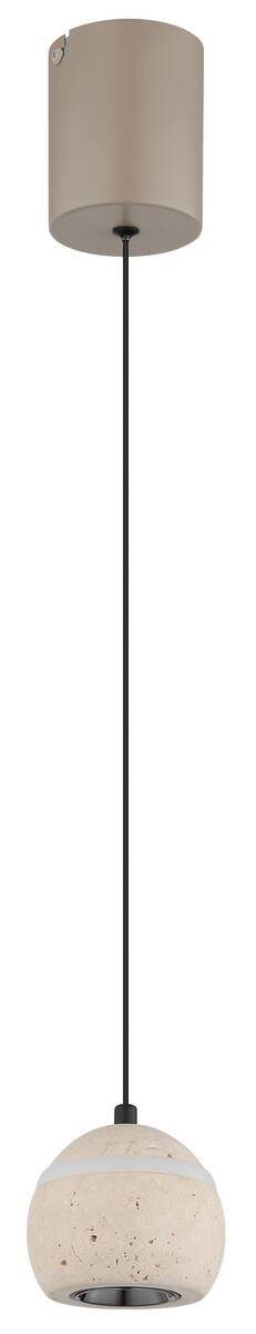 GLOBO LED-Pendelleuchte EVARA sand Metall H/D: ca. 150x1 cm 1 Brennstellen