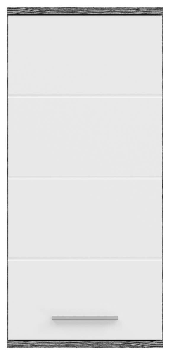 Hängeschrank BLAKE Rauchsilber Nachbildung weiß Hochglanz B/H/T: ca. 35x77x25 cm