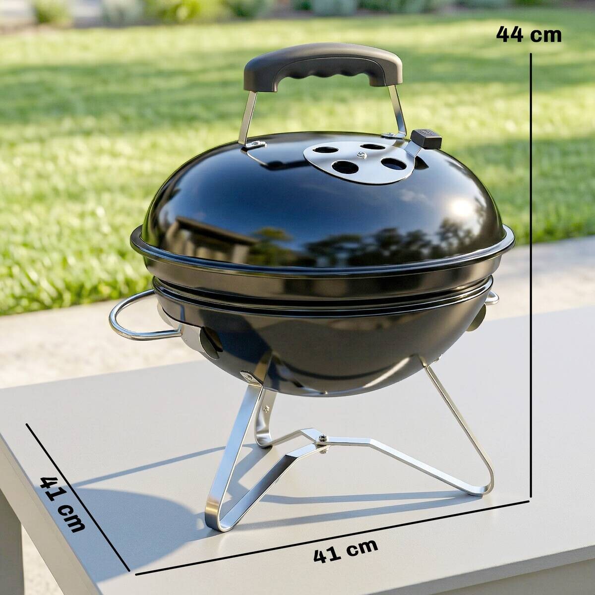 Outsunny Grill Edelstahl B/H/L: ca. 41x44x41 cm