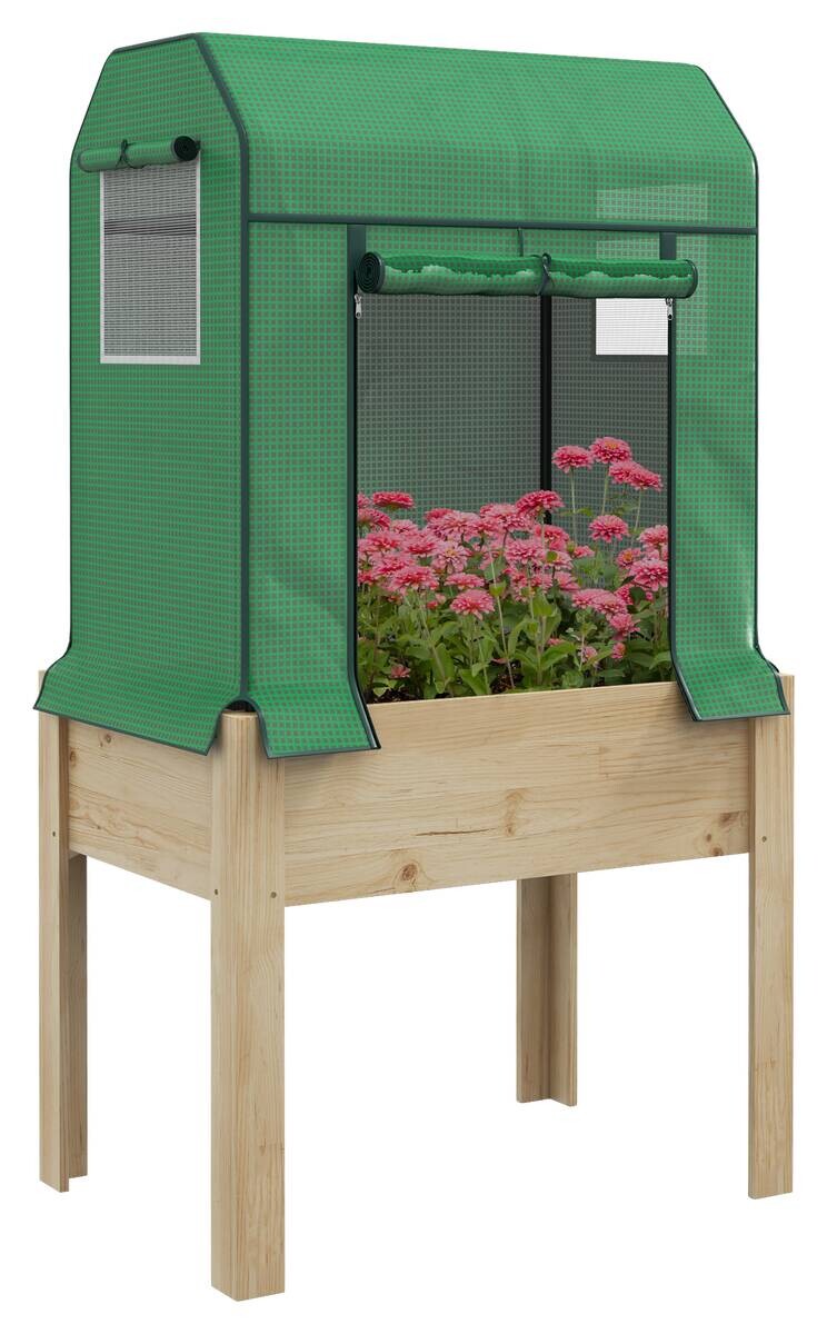 Outsunny Hochbeet-Abdeckung grün Kunststoff B/H/L: ca. 60x165x86 cm