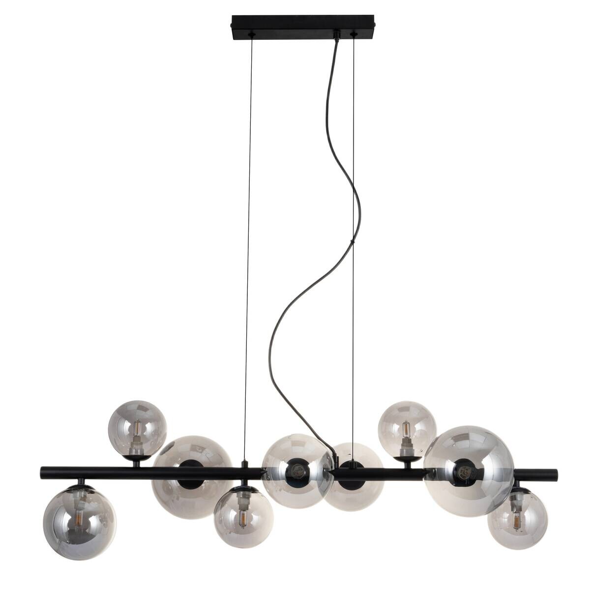 Pendelleuchte Alexandra schwarz Metall B/H/T: ca. 86x120x31,5 cm G9 9 Brennstellen