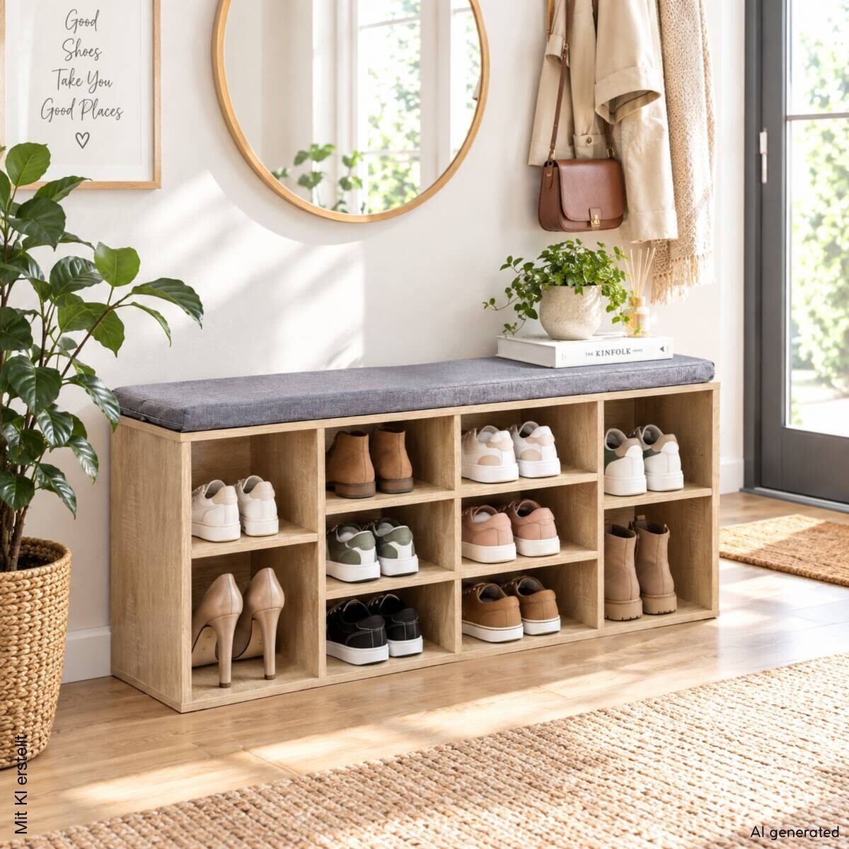 Kesper Schuhregal natur Spanplatte B/H/T: ca. 103,5x48x29,5 cm