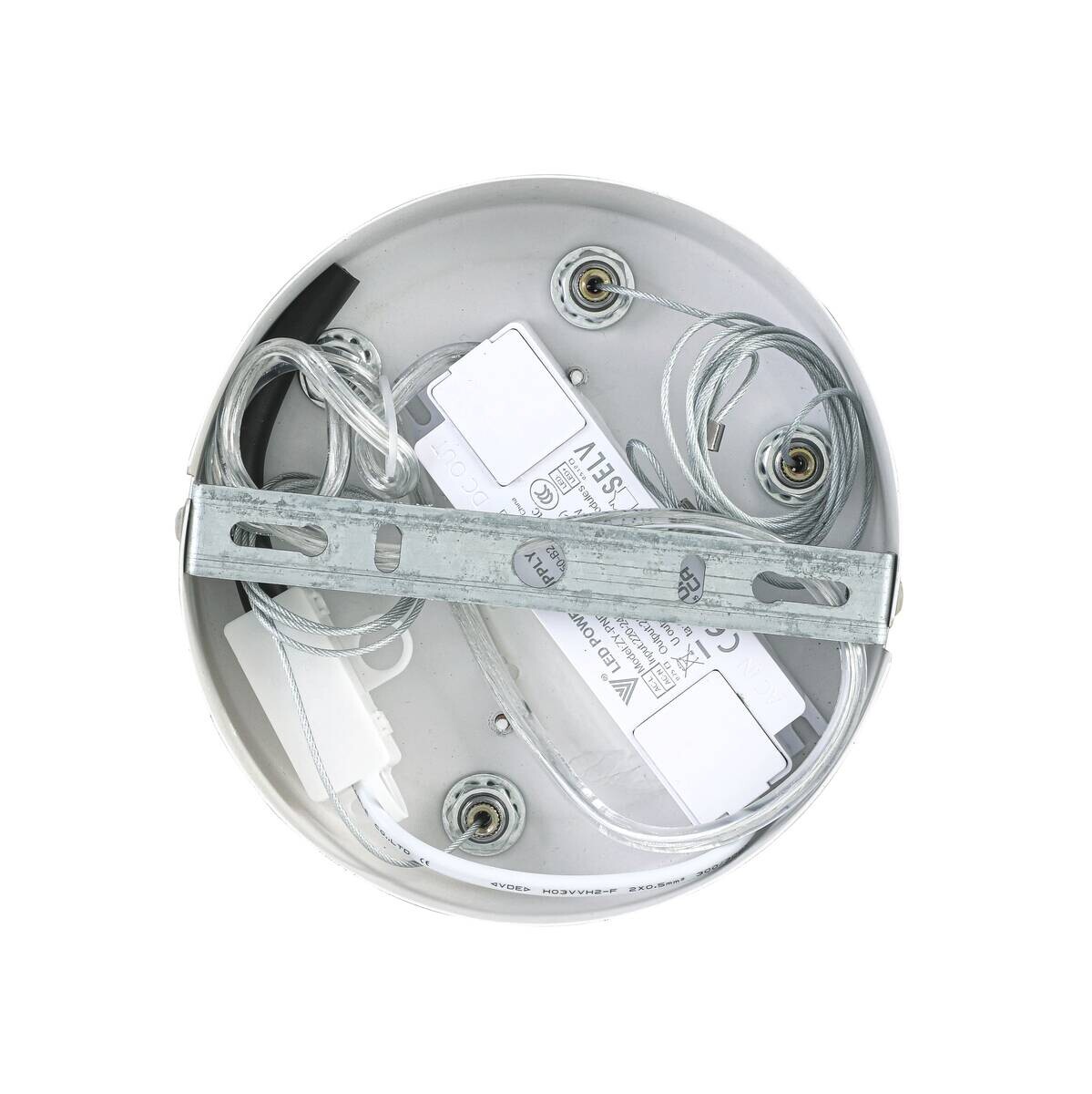 Nolo LED-Pendelleuchte Rayan sand Metall H/D: ca. 120x40 cm