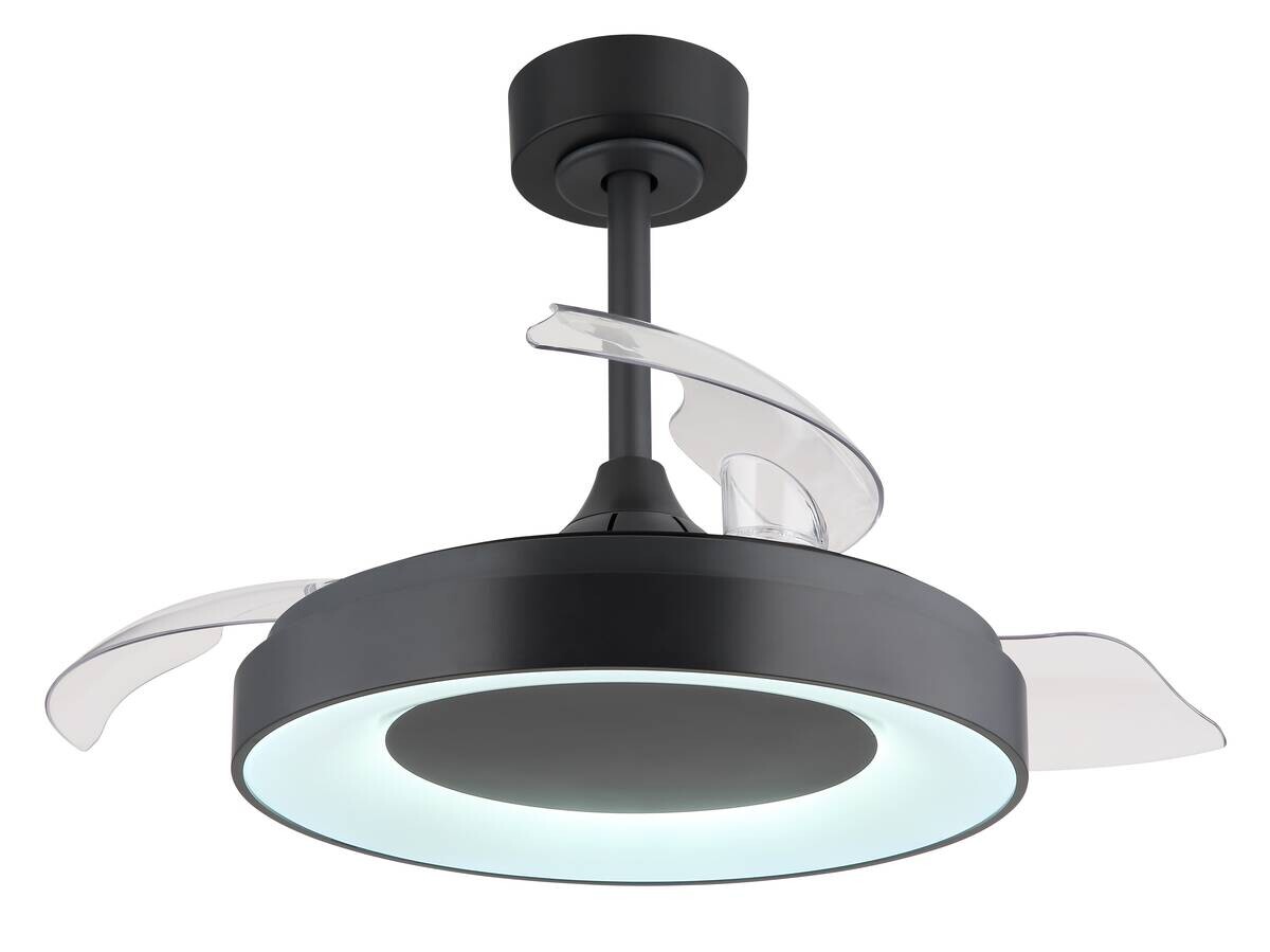 GLOBO Deckenventilator transparent grau Opal H/D: ca. 44,8x91 cm max. 40 W