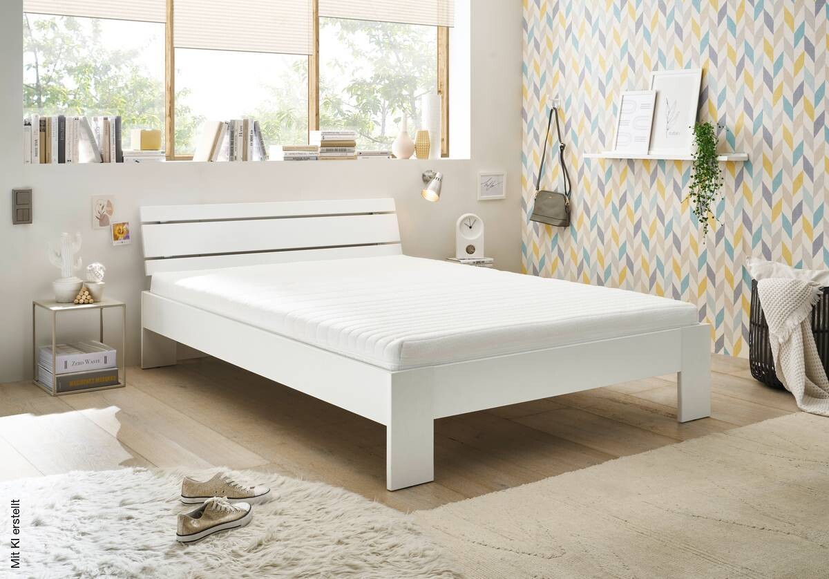 Futonbett Brest weiß Liegefläche B/L: ca. 100x200 cm