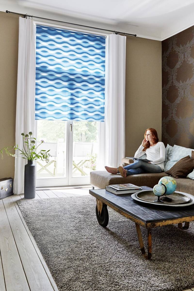 LICHTBLICK Doppelrollo Duo Welle petrol B/L: ca. 110x150 cm