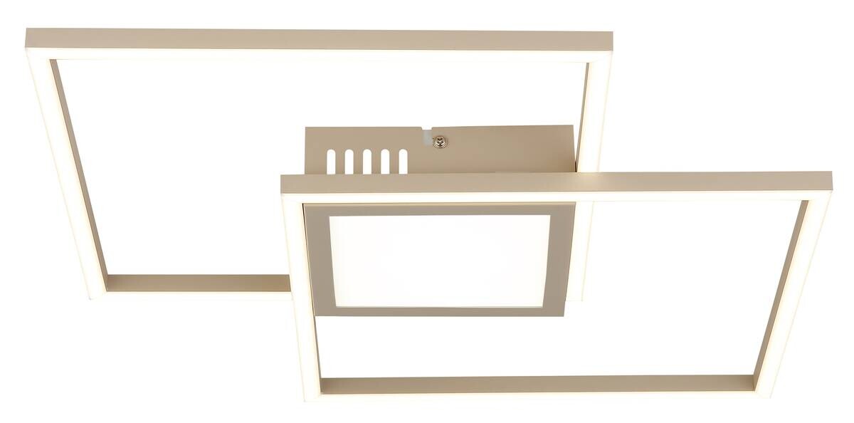 GLOBO LED-Deckenleuchte sand Metall Aluminium B/H/L: ca. 42,6x5x42,6 cm 1 Brennstellen