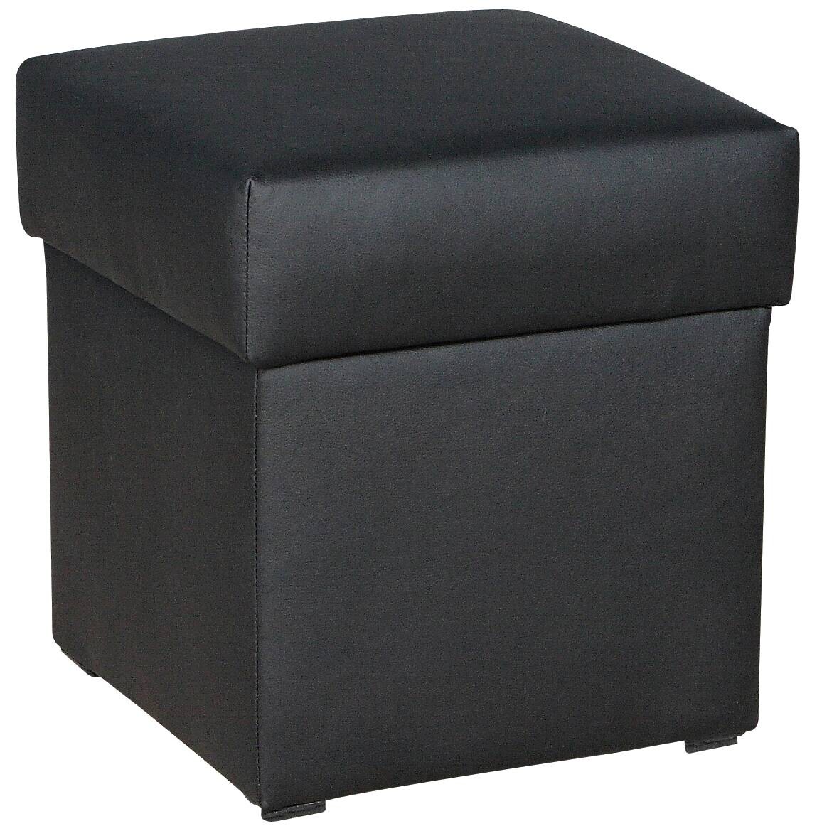 Hocker Anca schwarz B/H/T: ca. 41x43x42 cm
