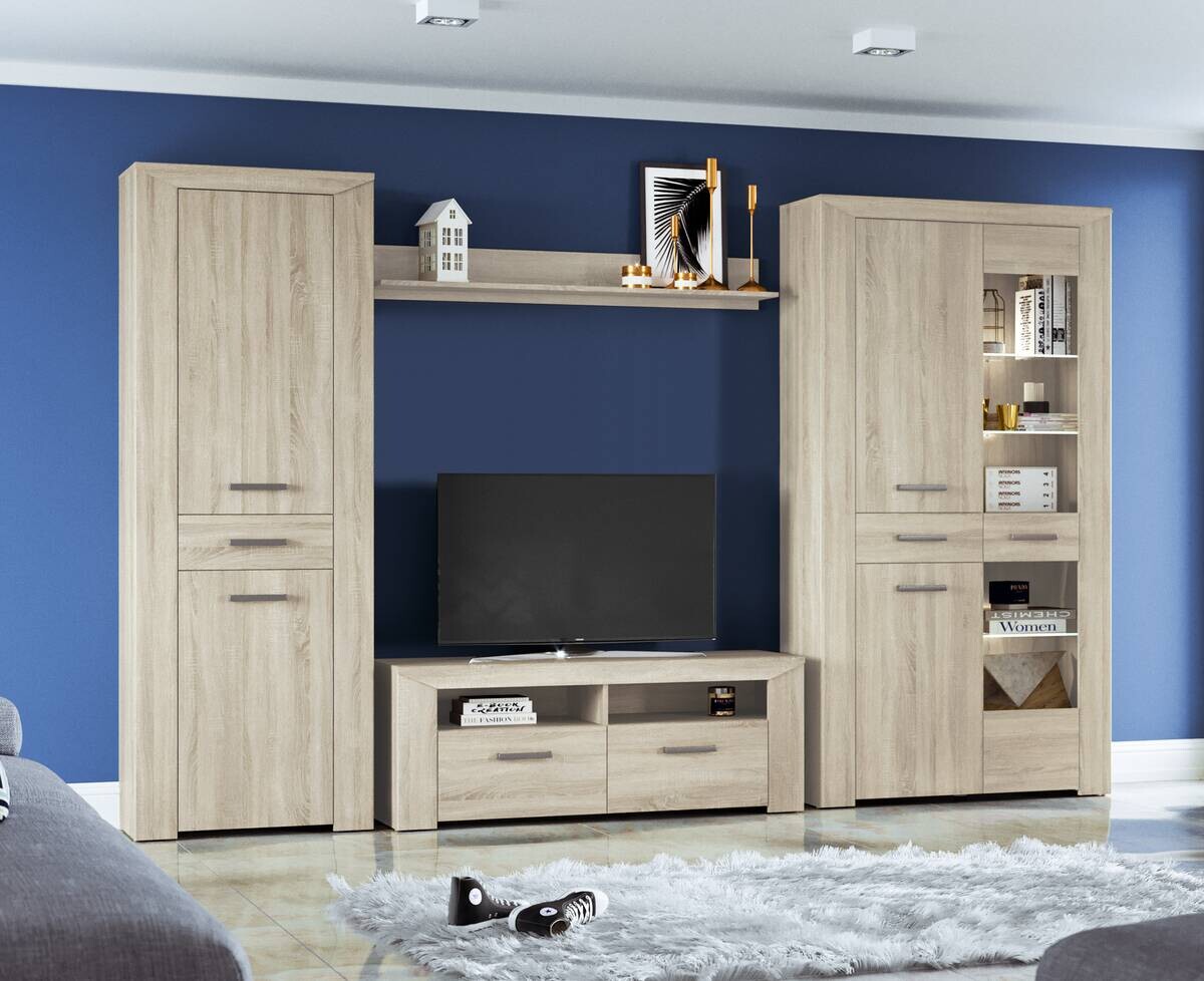 TV-Lowboard Lorenzo Eiche Sonoma Nachbildung B/H/T: ca. 130x49x44 cm