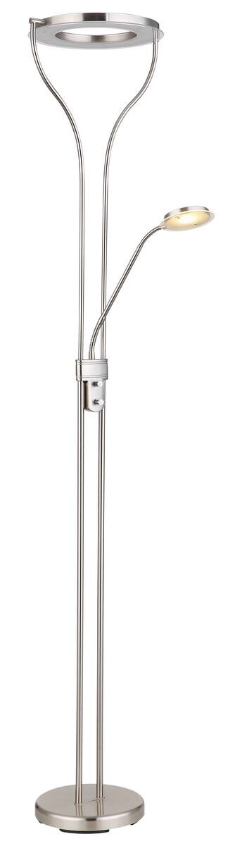 GLOBO LED-Deckenfluter Chrom Metall Kunststoff B/H/T: ca. 35x194x30 cm 2 Brennstellen