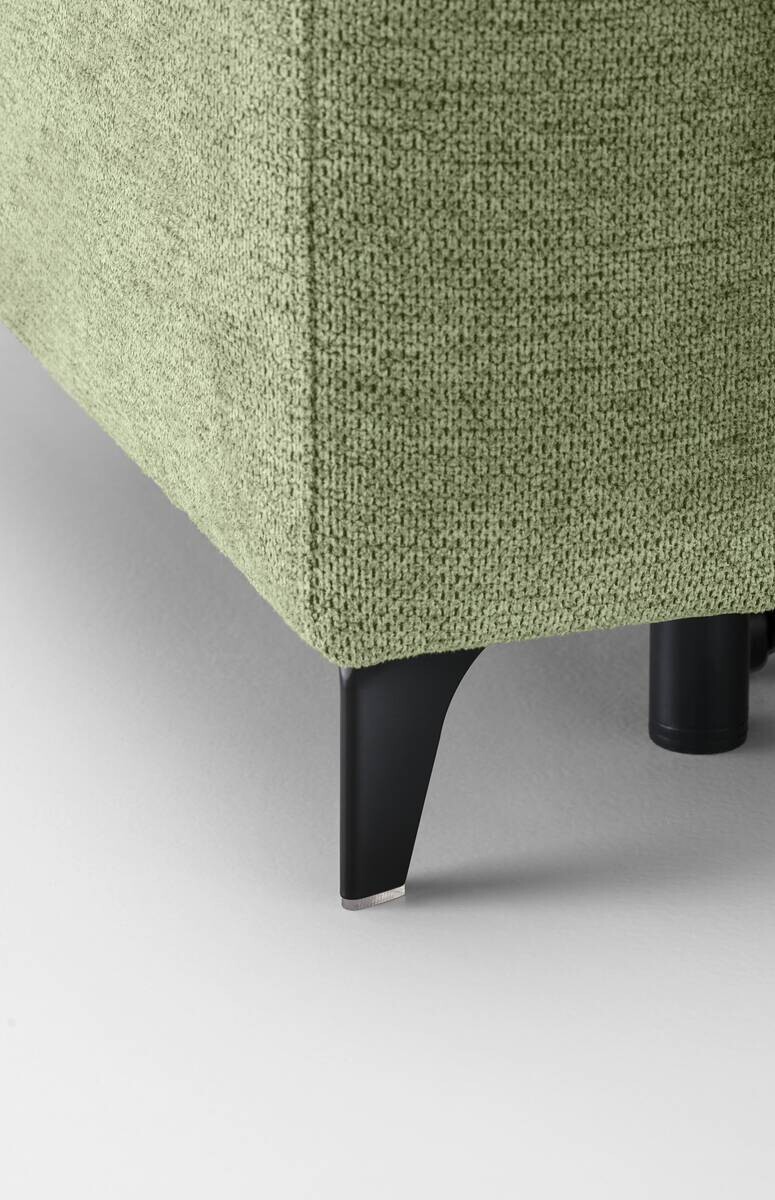 Ecksofa mit Bettfunktion hellgrün Flachgewebe B/H/T: ca. 258x96x221 cm