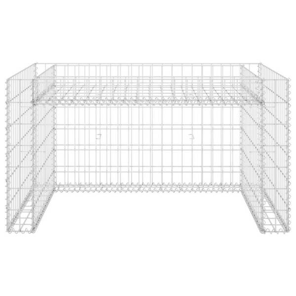 vidaXL Rasenmähergarage silber