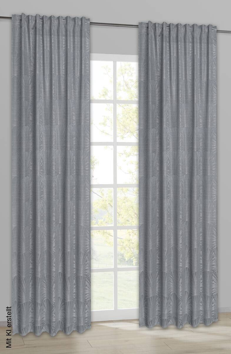 silver edition Kombivorhang Anni silber 100% Polyester B/L: ca. 140x245 cm