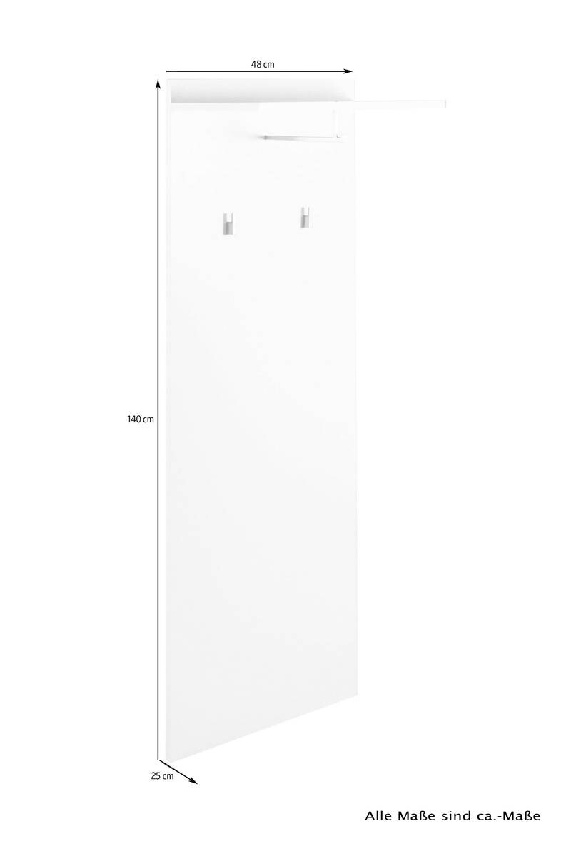 Wandpaneel JAKOB Eiche Nachbildung Holzwerkstoff B/H/T: ca. 48x140x28 cm