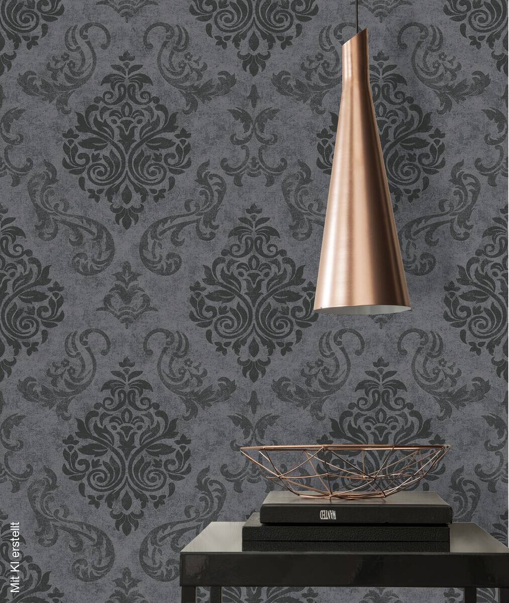 A.S.Creation Vliestapete Memory 3 Barock schwarz B/L: ca. 53x1005 cm