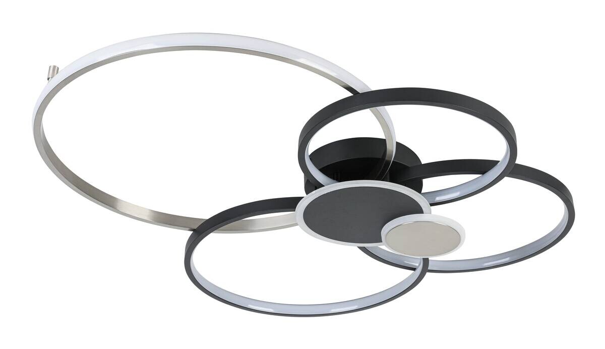 Nolo LED-Deckenleuchte Big schwarz Aluminium B/H/L: ca. 64x11x80 cm