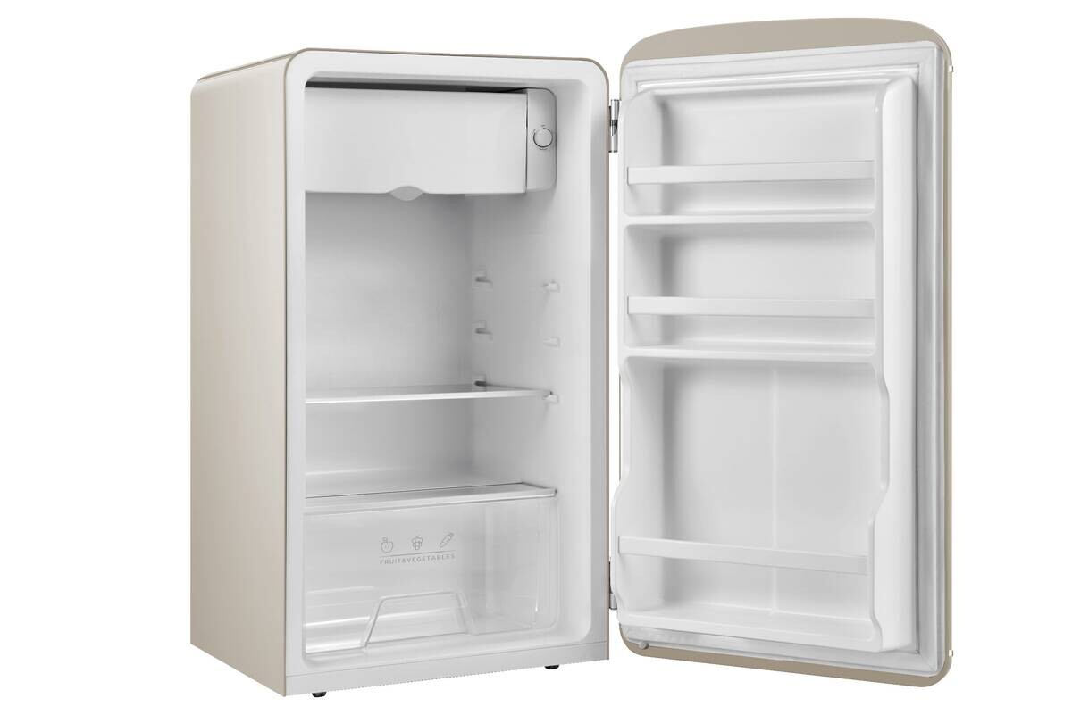 POCOline Retro Kühlschrank KS84-93ESG EEK: E Spektrum: A bis G Kühlen: 93 41dB rot B/H/T: ca. 49x84x46 cm