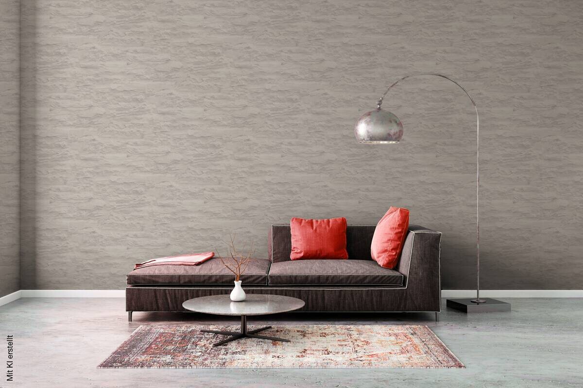 Livingwalls Vliestapete Best of Vlies Steine creme B/L: ca. 53x1005 cm