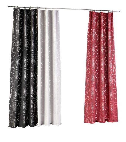 Home Essential Verdunklungsvorhang Roses schwarz B/L: ca. 140x245 cm
