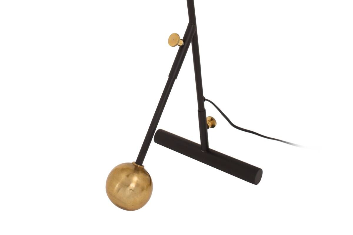 Kayoom Tischleuchte schwarz gold Eisen Messing Aluminium B/H/L: ca. 16x76x50 cm E27 1 Brennstellen