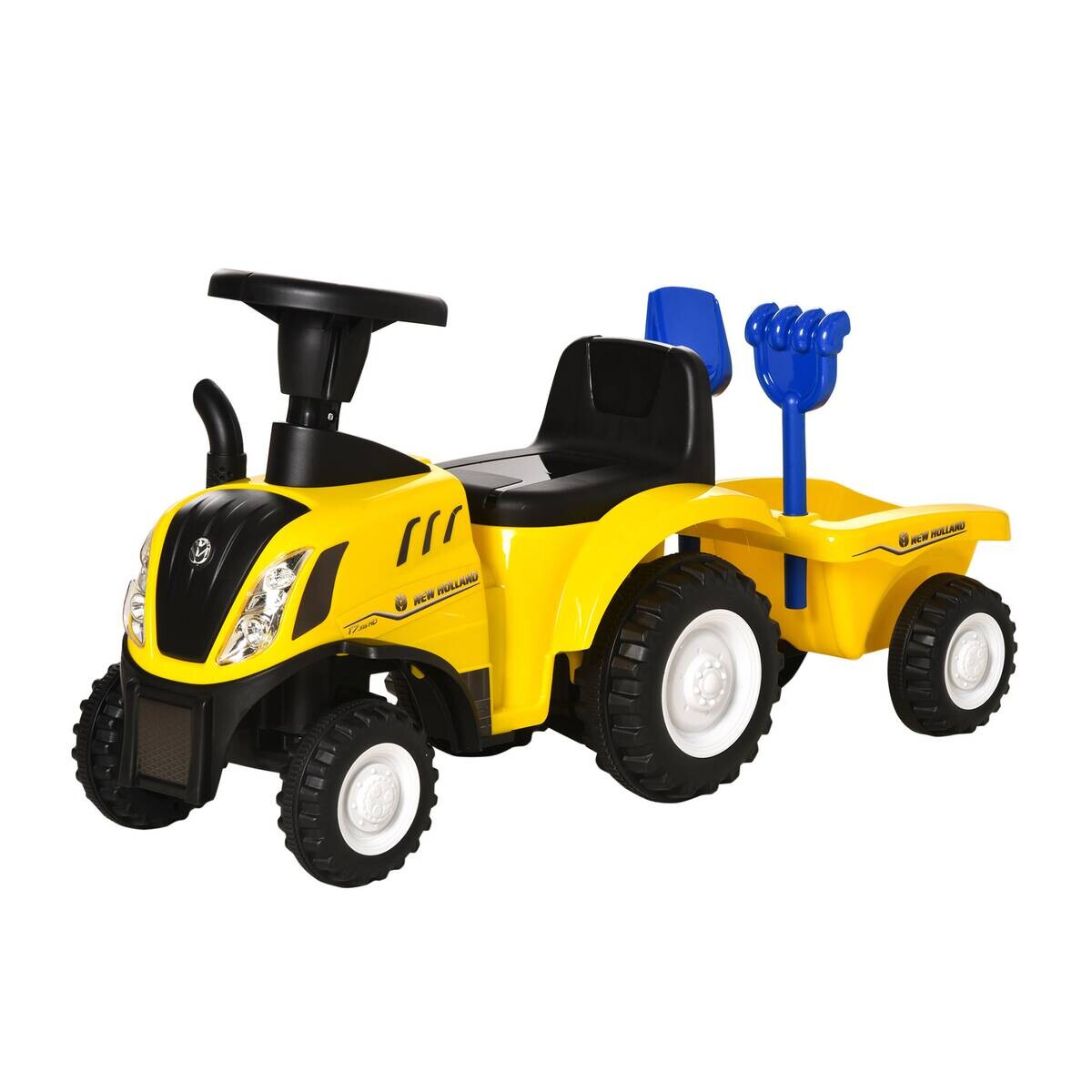 HOMCOM Rutschauto Tettraktor gelb B/H/L: ca. 29x91x44 cm