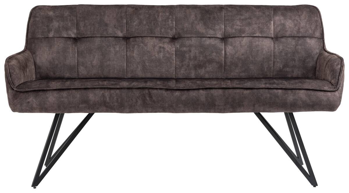 Bank Turin anthrazit Microfaser B/H/T: ca. 160x82x60 cm