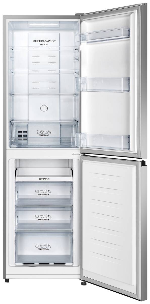 Gorenje Kühl-/Gefrierkombination NRK418ECS4 silber B/H/L: ca. 55x182,4x55,7 cm