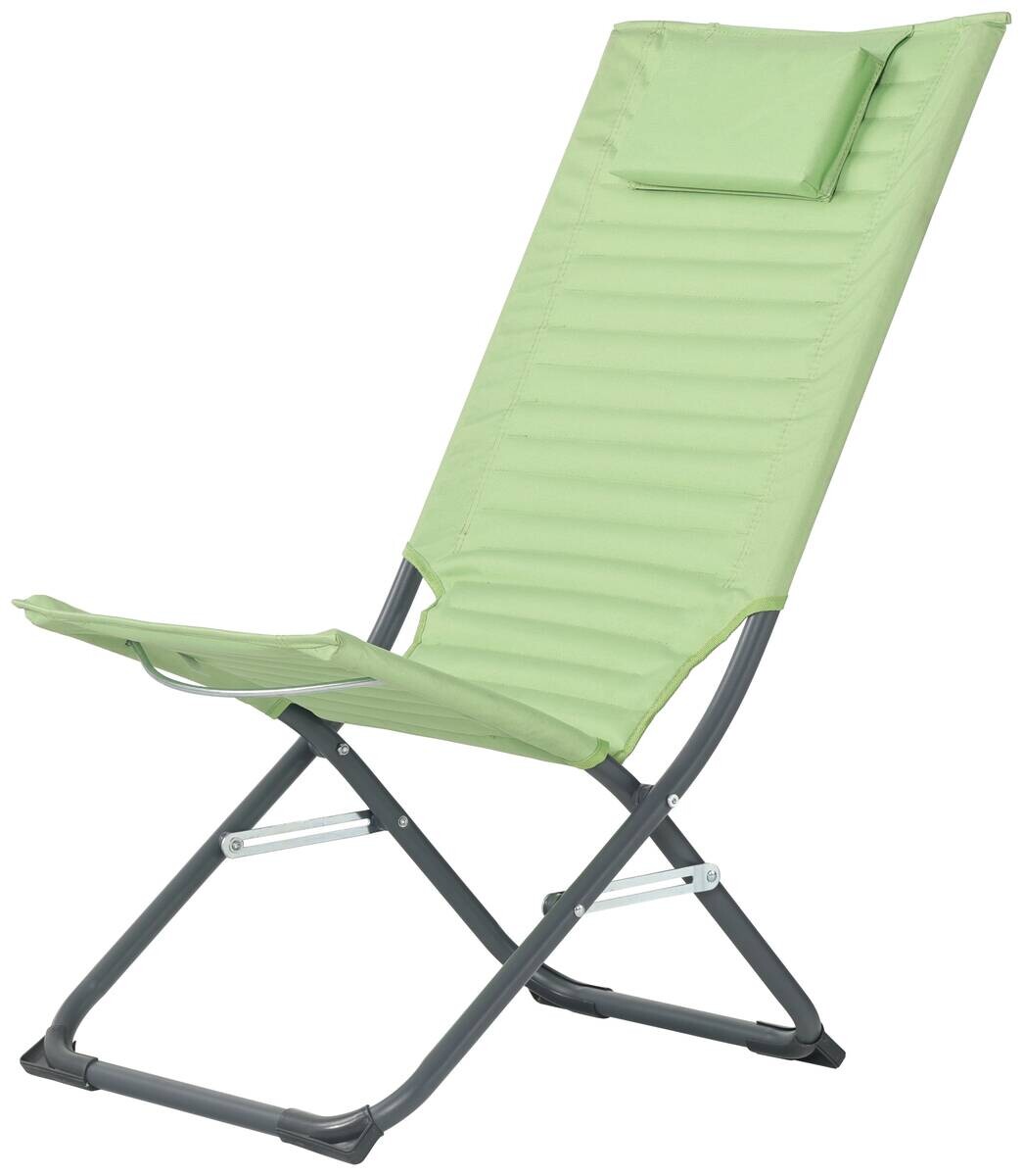 POCOline Campingstuhl dunkelgrau Stahlrohr B/H/L: ca. 70x86x48 cm
