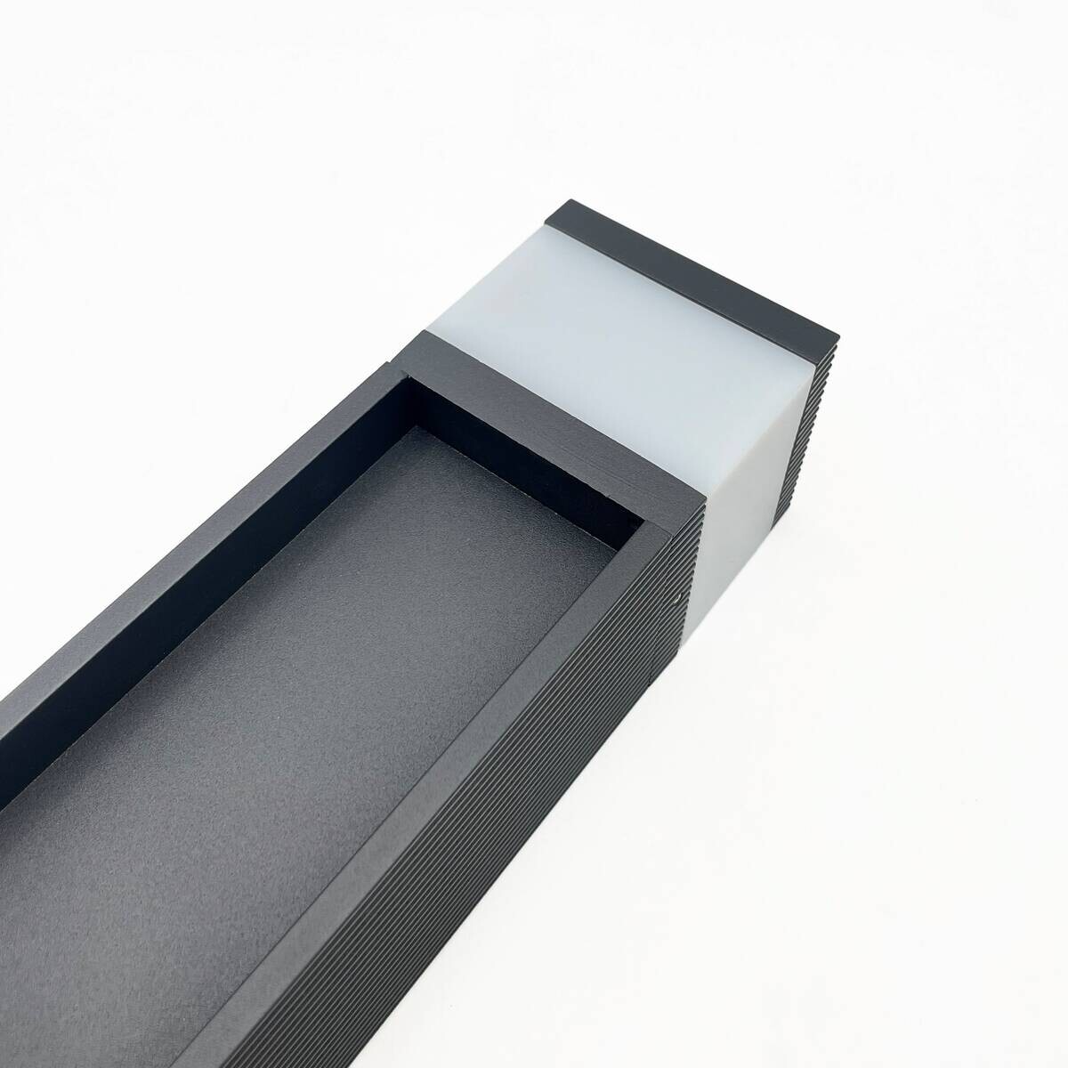 Lamkur Stehleuchte schwarz Stahl B/H/L: ca. 8x80x8 cm G9 1 Brennstellen