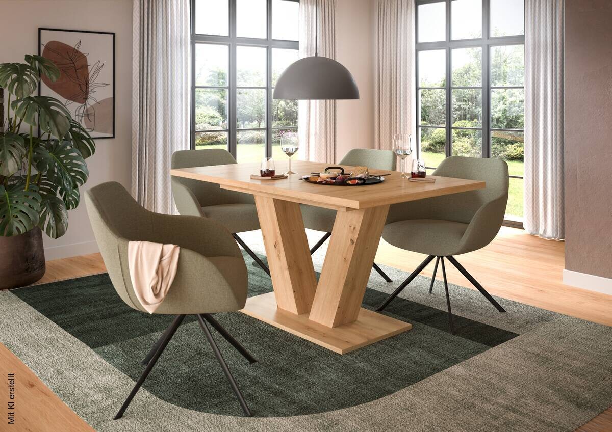 Esstisch MOTION Artisan Oak Nachbildung B/H/T: ca. 150x76x90 cm