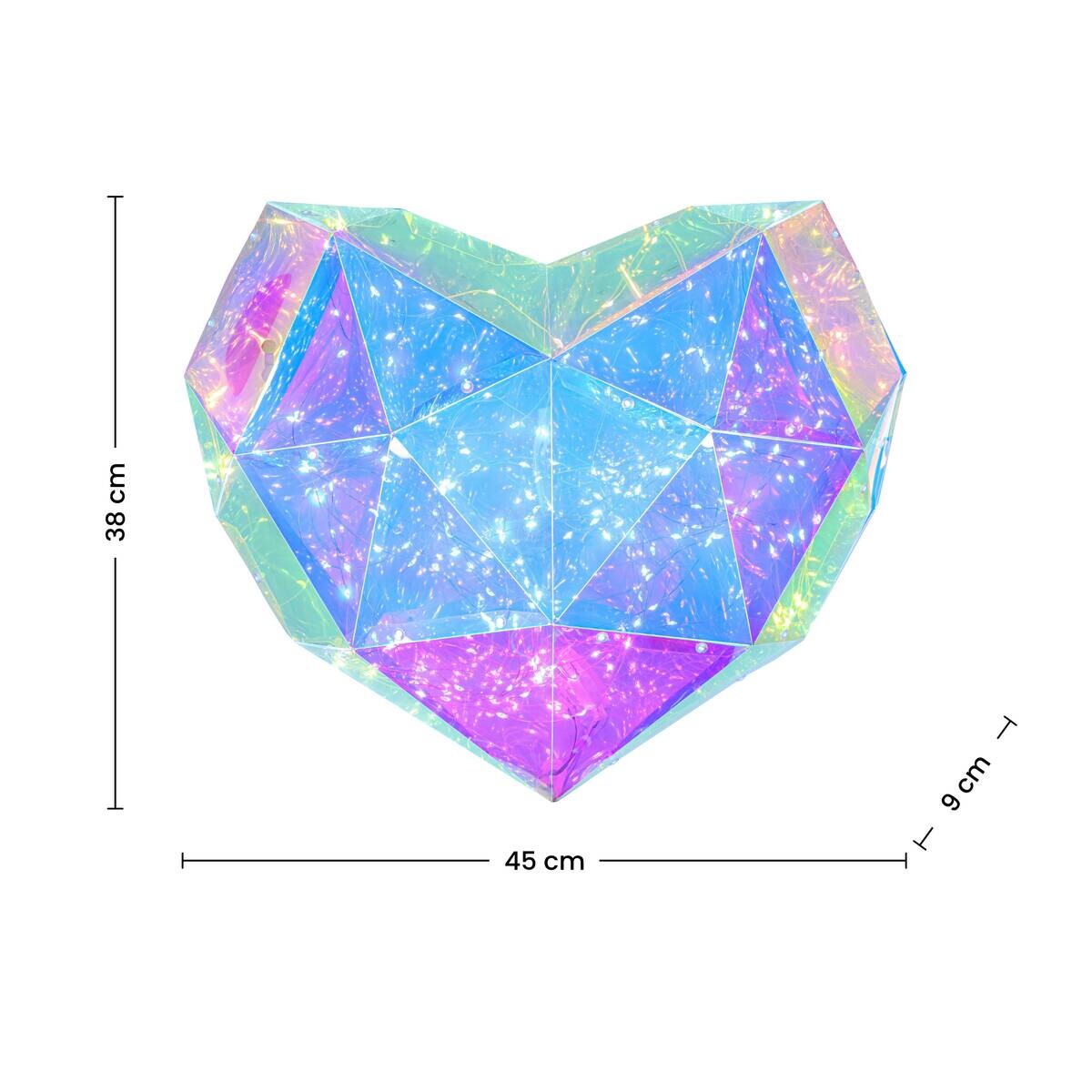 Nolo LED-Dekoleuchte Heart transparent B/H/T: ca. 45x9x38 cm