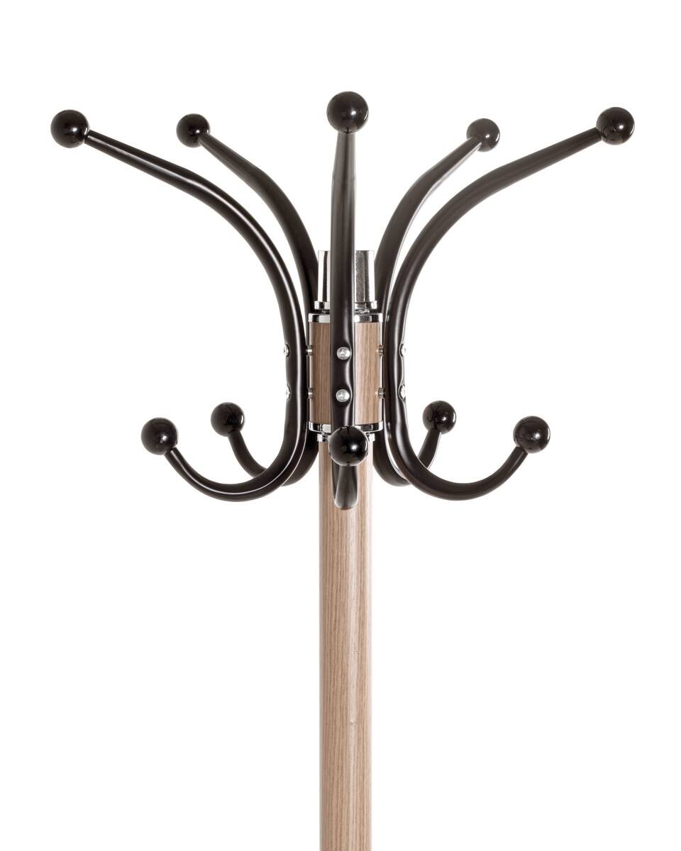 Garderobenständer Eiche Nachbildung schwarz H/D: ca. 171x37 cm