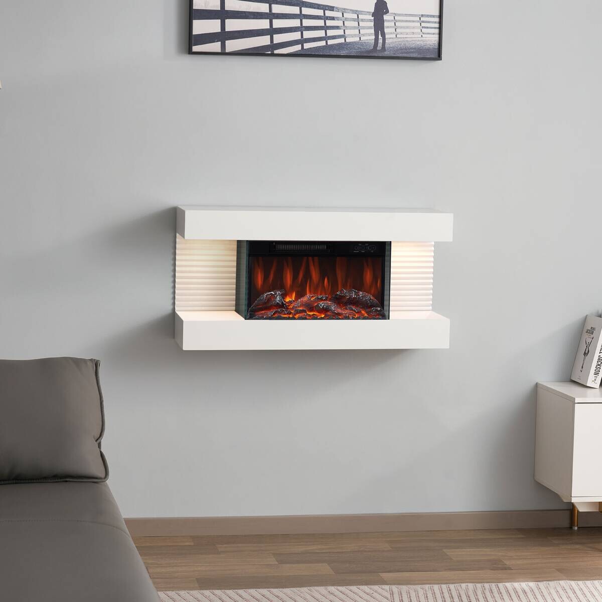 KAMINIO Elektrischer-Kamin LIZ weiß Metall B/H/T: ca. 82x41,8x21,7 cm ca. 2000 W