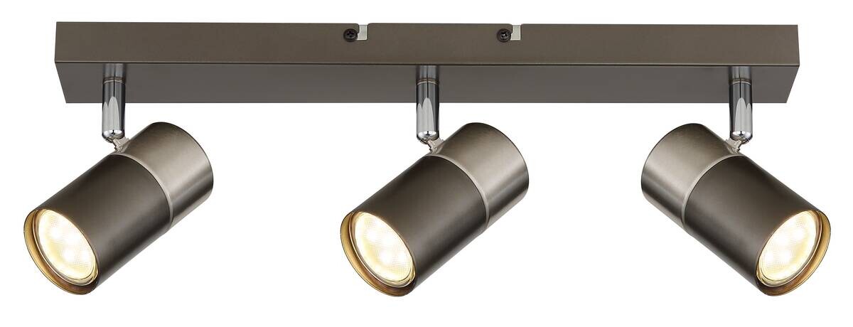 GLOBO Spot schwarz Metall B/H/L: ca. 6x12x41 cm GU10 3 Brennstellen