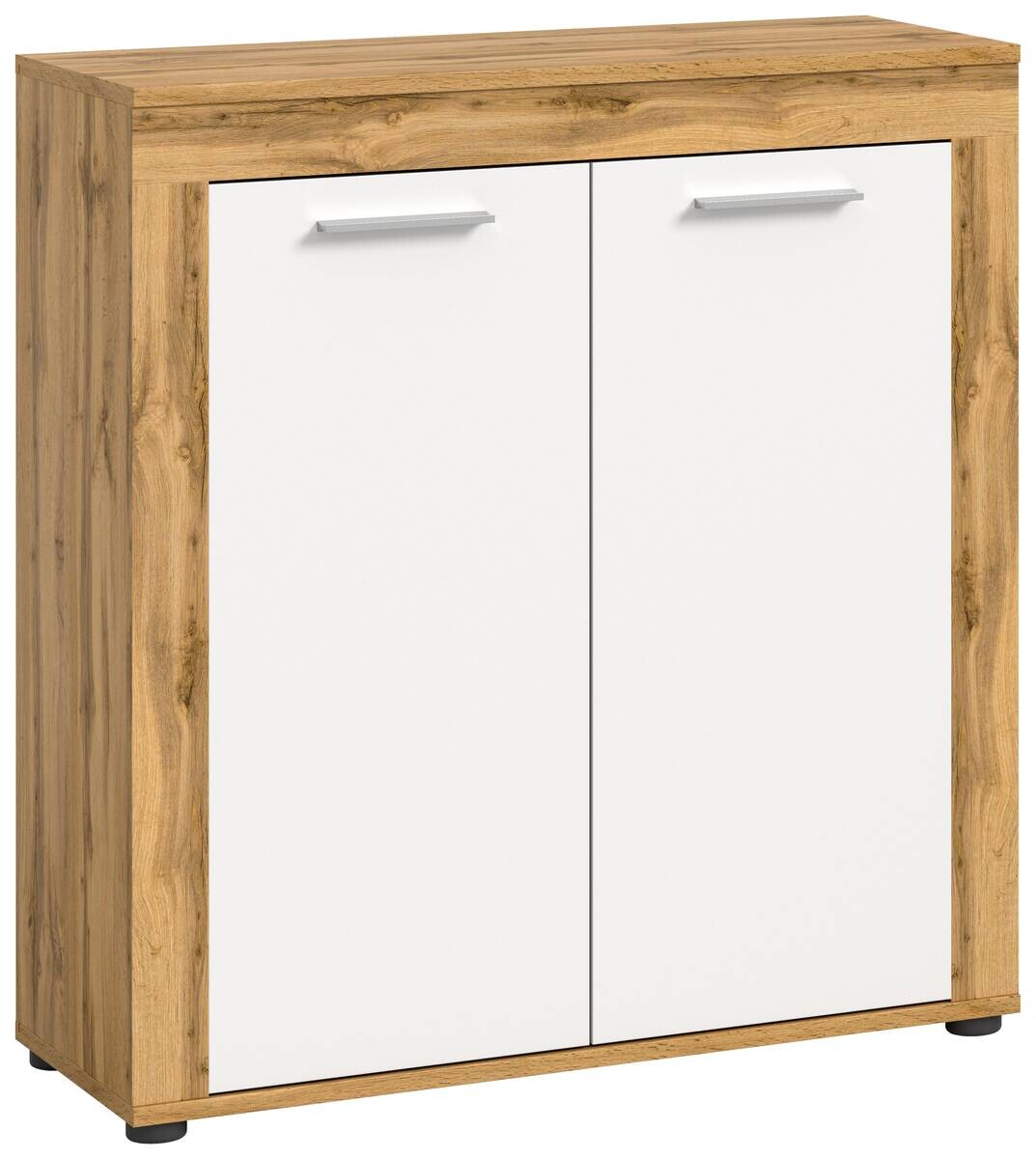 Highboard Jam Eiche Wotan Nachbildung weiß B/H/T: ca. 80x88x35 cm