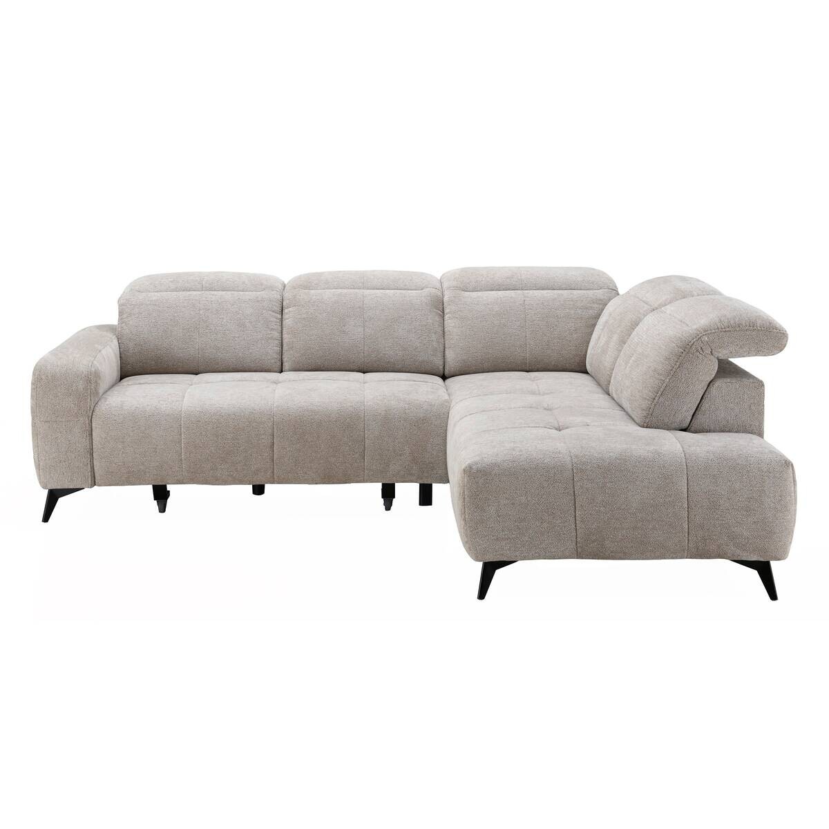 Ecksofa mit elektrischer Sitztiefenverstellung beige B/H/T: ca. 258x83x205 cm