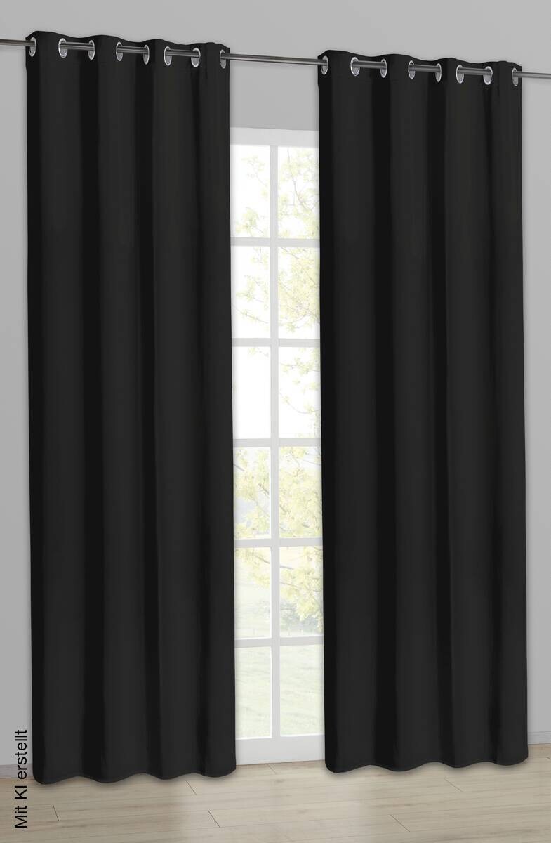 Verdunklungsvorhang Darkness schwarz B/L: ca. 135x245 cm