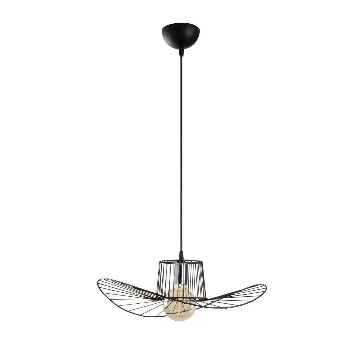 Opviq Pendelleuchte Tel schwarz Eisen B/H/T/L/D: ca. 49x110x49x49x49 cm E27 1 Brennstellen