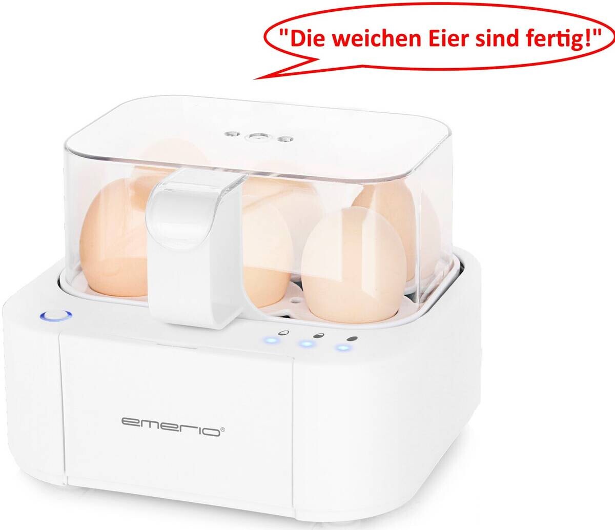 Emerio Eierkocher EB-115560.12 weiß Kunststoff Edelstahl B/H/T: ca. 18x17x14 cm