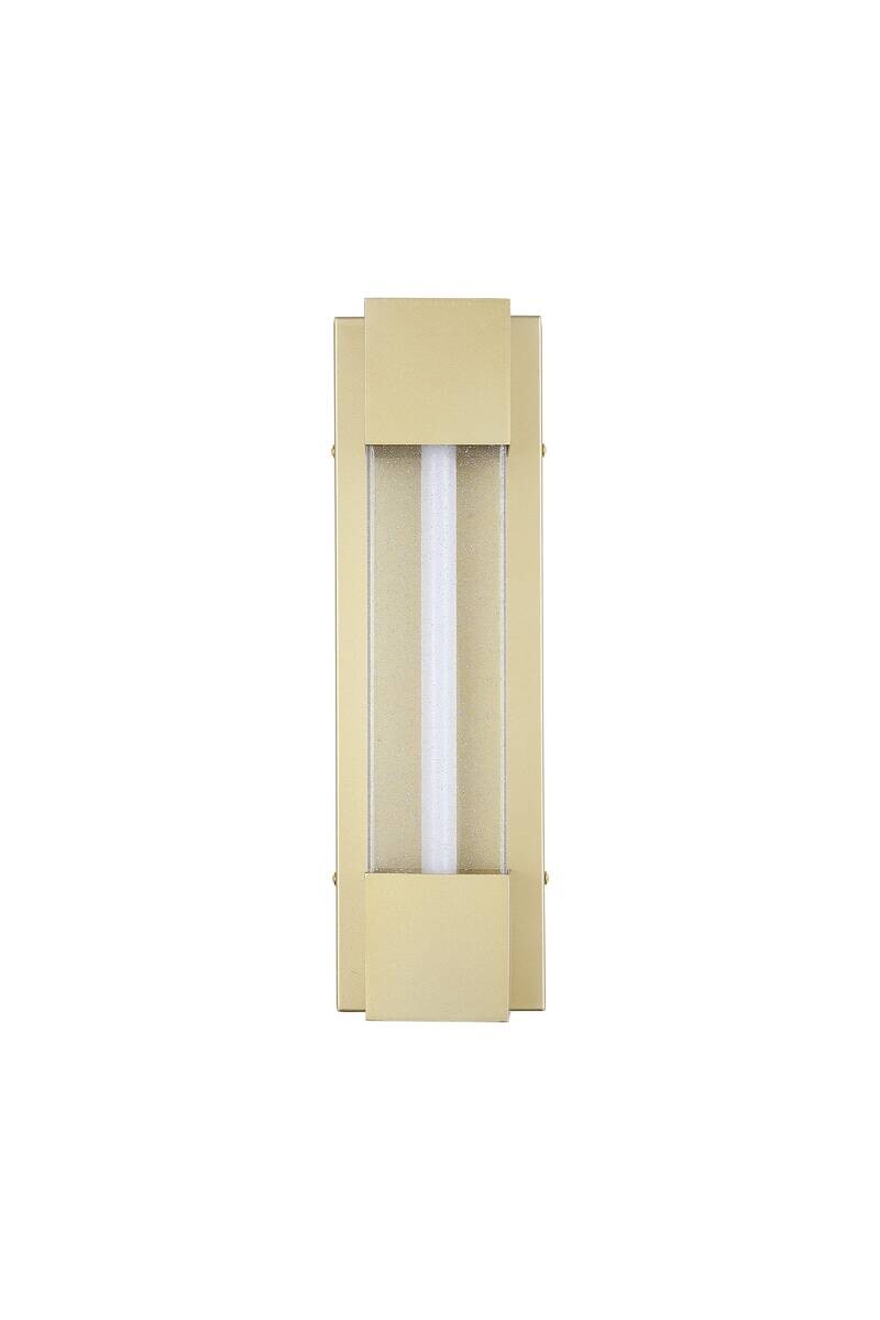 LED-Außenwandleuchte gold klar B/H/T/L: ca. 12x40x8,5x8,5 cm