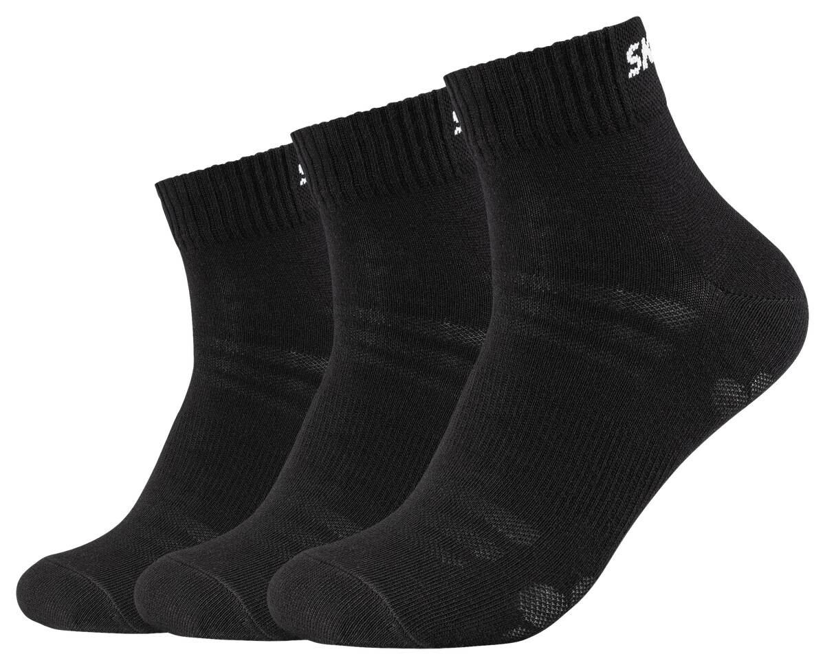 Skechers Damen & Herren-Socken Skechers schwarz 3 Packstücke Größe 39-42