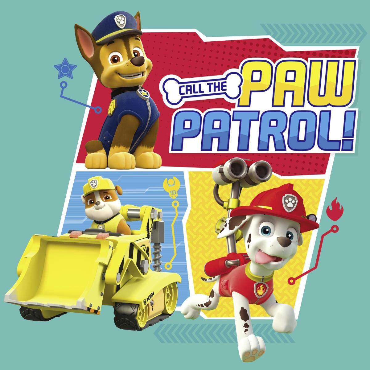 Keilrahmenbild Paw Patrol B/L: ca. 35x35 cm