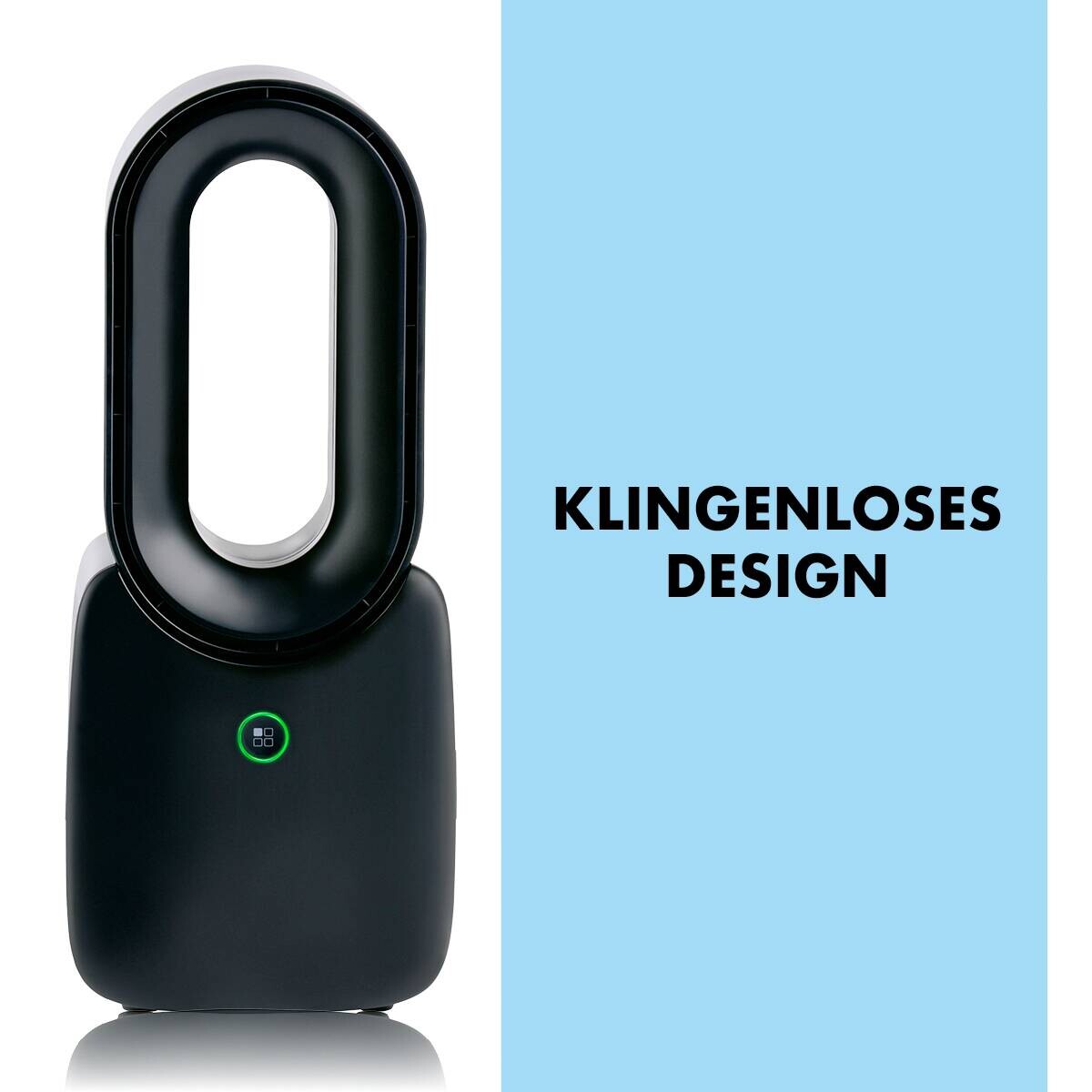 Tischventilator 871125233464 schwarz Kunststoff B/H/L: ca. 9x30x12,4 cm