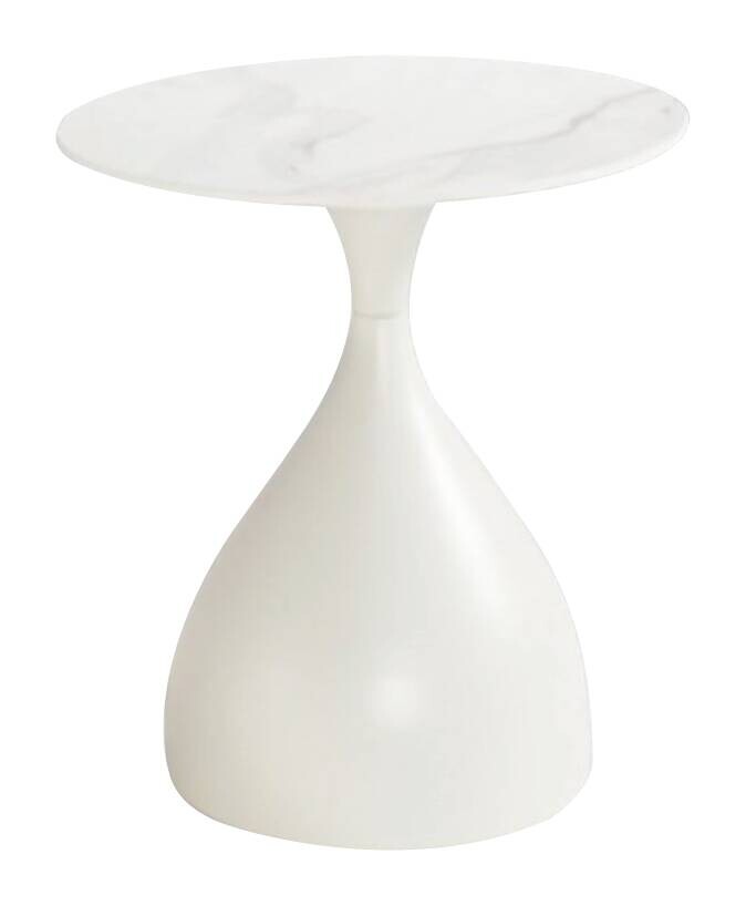 Beistelltisch Helena weiß Keramik H/D: ca. 57x50 cm