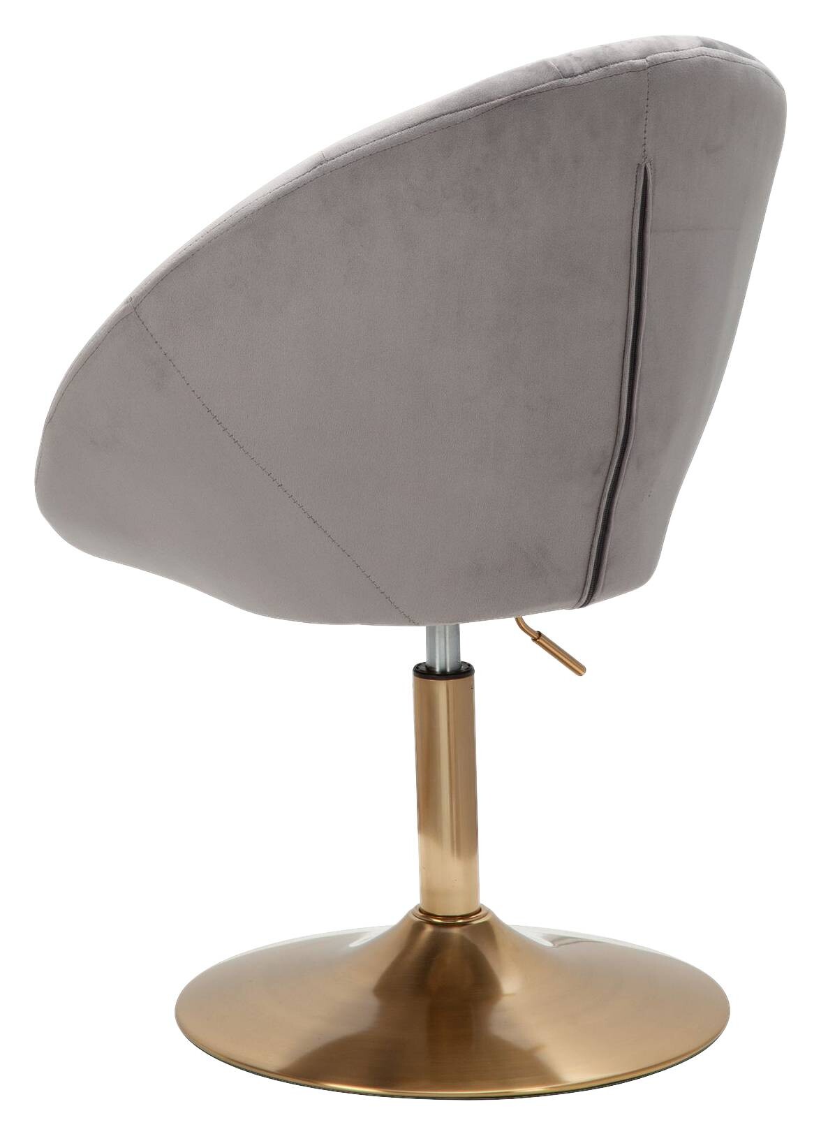 Wohnling Sessel grau gold Stoff Eisen